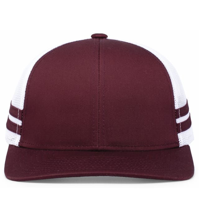 Low-Profile Stripe Trucker Cap - P115
