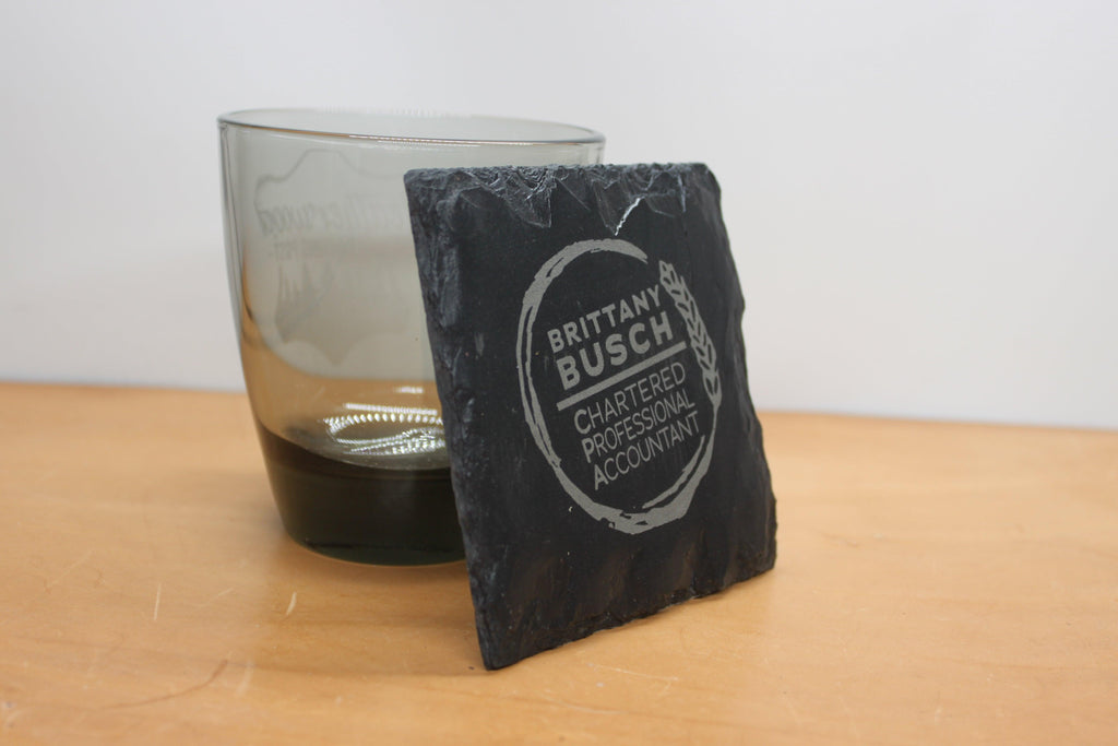 Engraved Slate Coasters (Set of 4) - Leatherwood Trading Post
