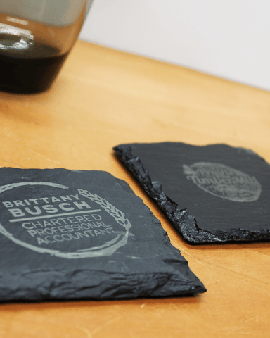 Engraved Slate Coasters (Set of 4) - Leatherwood Trading Post