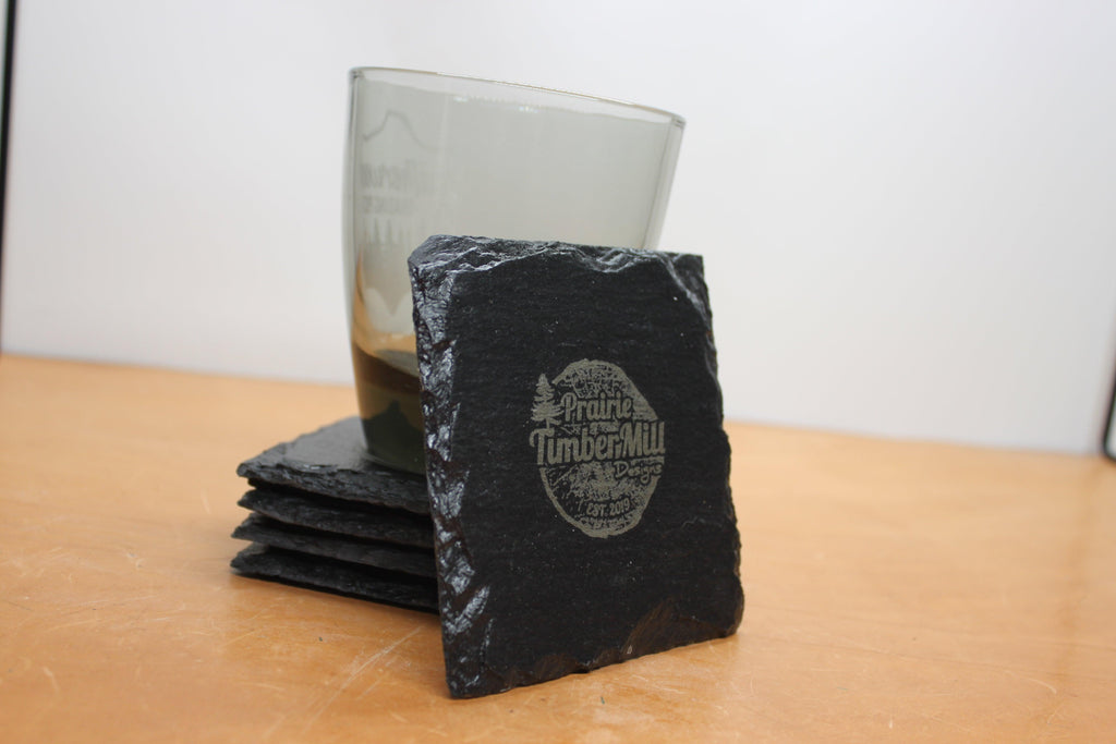 Engraved Slate Coasters (Set of 4) - Leatherwood Trading Post