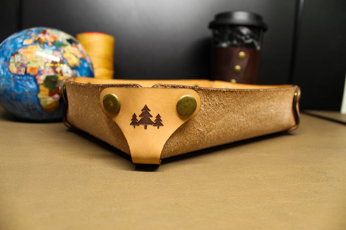 Deluxe Valet Tray | Leather Catch All Tray