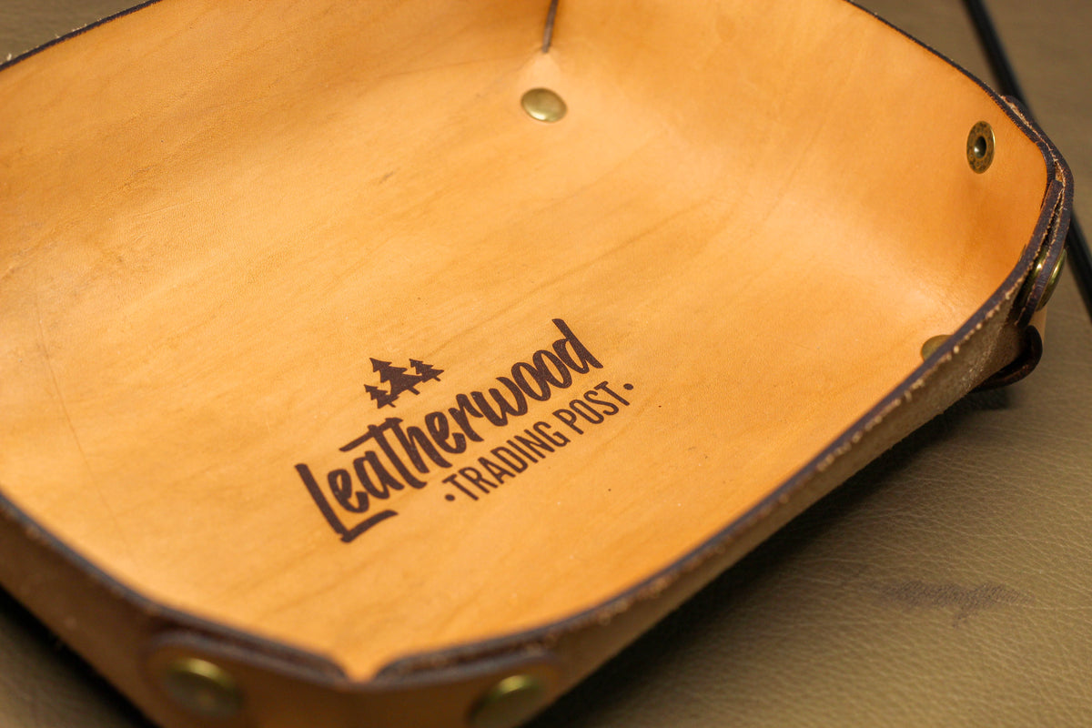 Deluxe Valet Tray | Leather Catch All Tray
