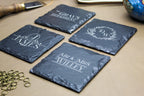 Engraved Slate Coasters (Set of 4) - Leatherwood Trading Post